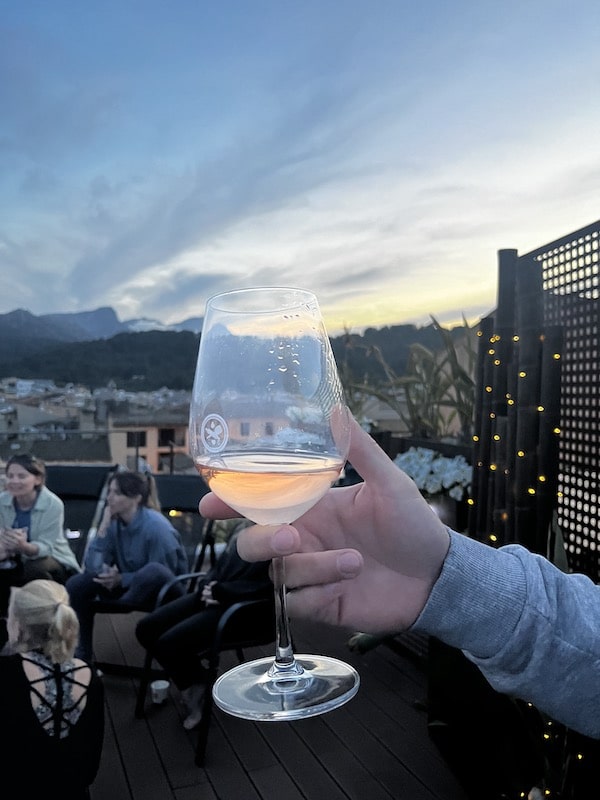 pollensa rooftop yoga and wine